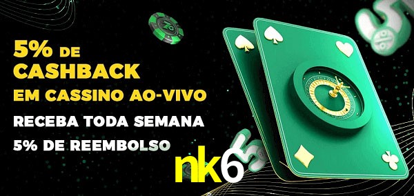 Promoções do cassino ao Vivo nk6
